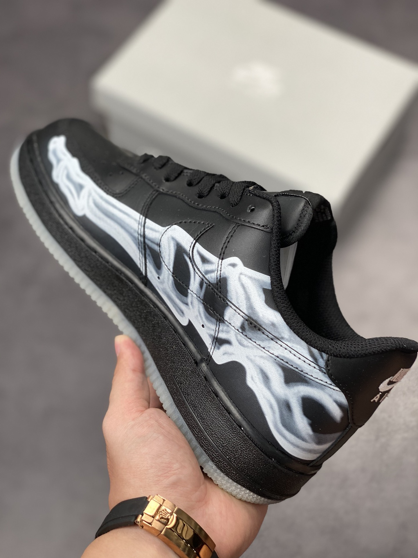 230 Nike Air Force 1 Low 07 黑色骸骨 BQ7541-001