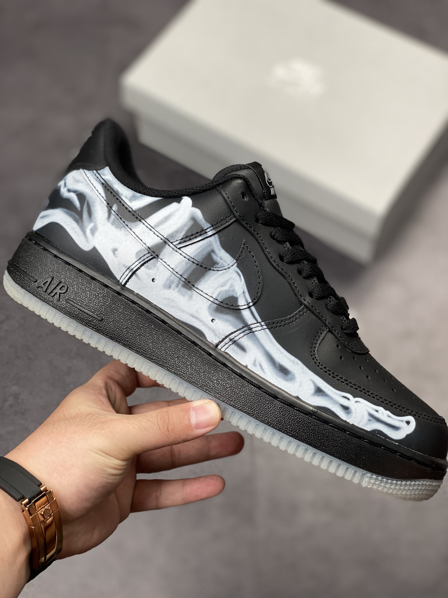 230 Nike Air Force 1 Low 07 黑色骸骨 BQ7541-001