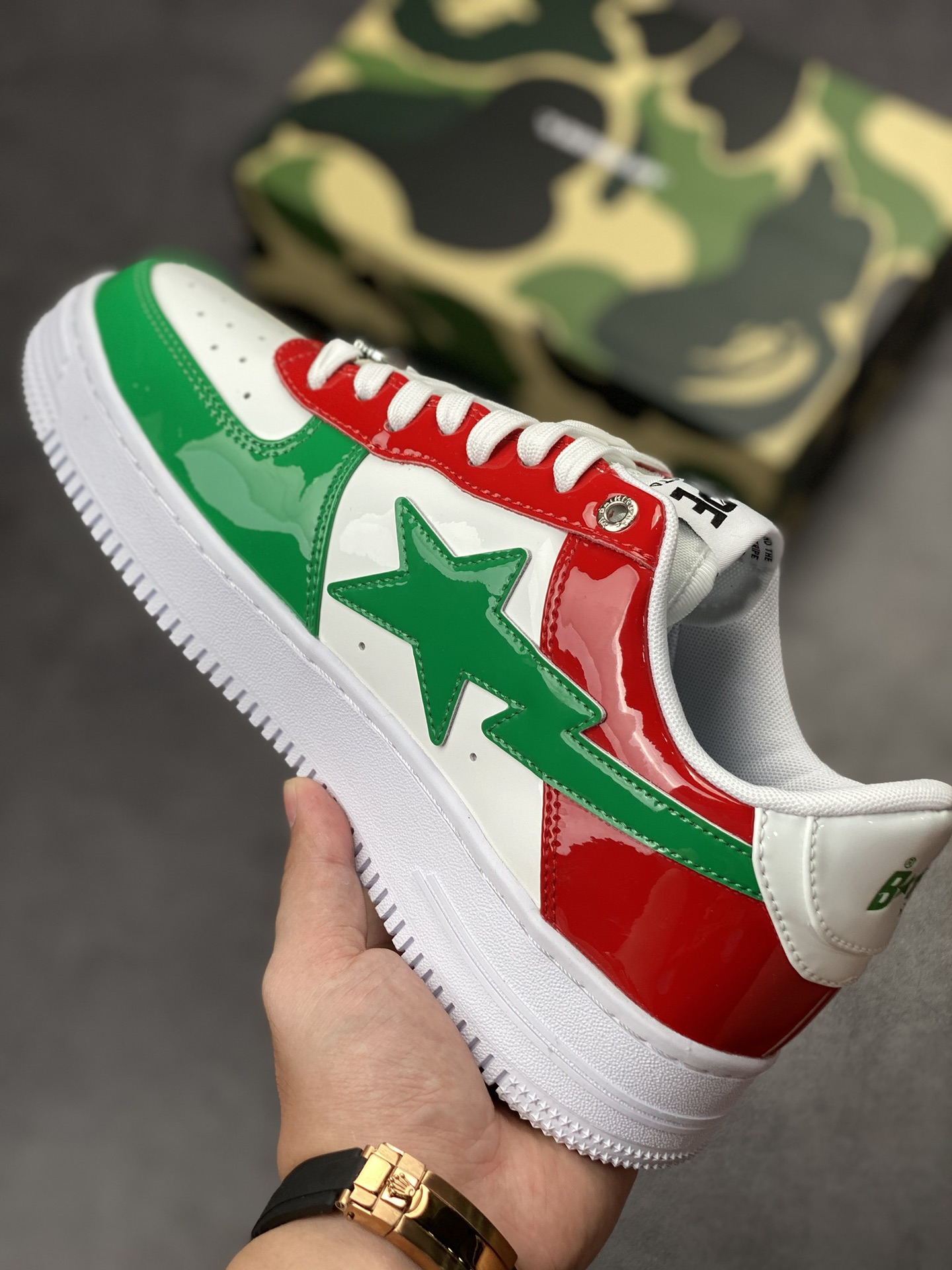 Bape Sta To Low star with the same style ape head classic low top sports and leisure sneakers