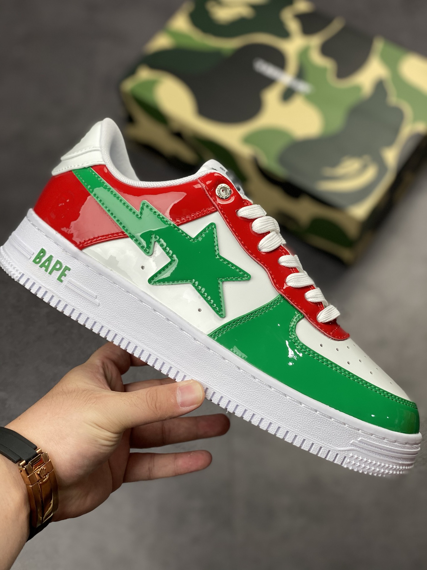 Bape Sta To Low star with the same style ape head classic low top sports and leisure sneakers