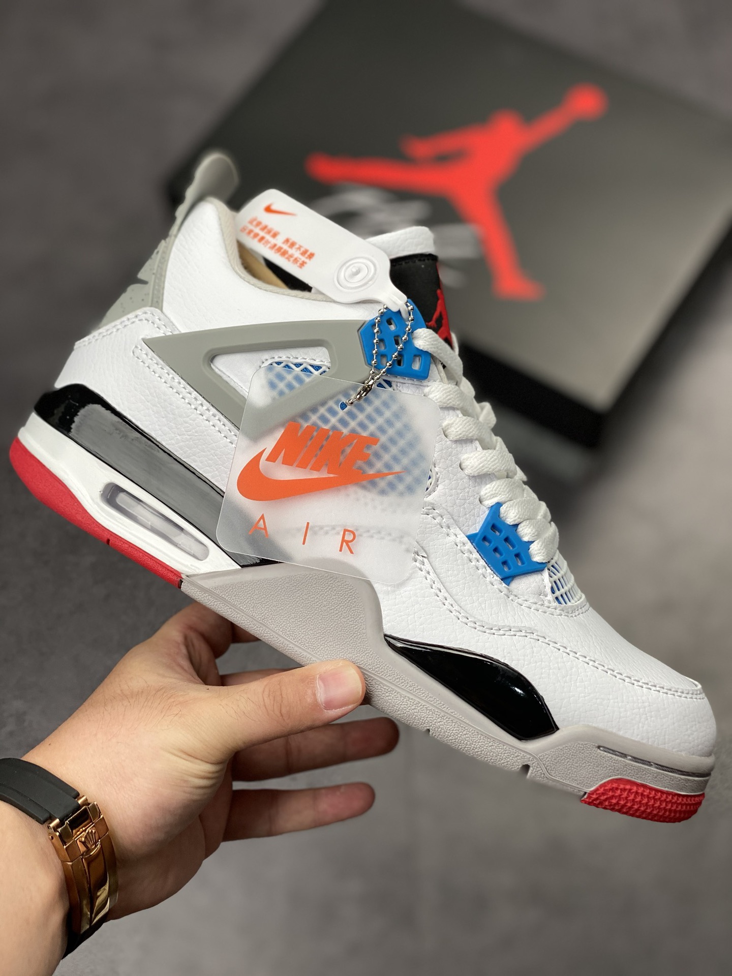 240 Air Jordan 4 Retro 红蓝鸳鸯  408452-146
