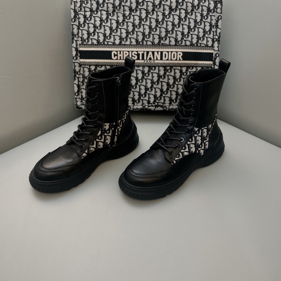 Dior Boots Calfskin Cowhide Casual