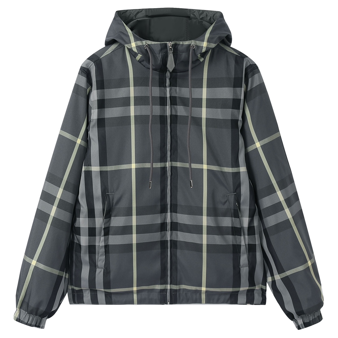 BBR Burberry* 2024AW otoño/invierno nueva gabardina reversible, clásico tartán de mezcla de algodón italiano, parche de…