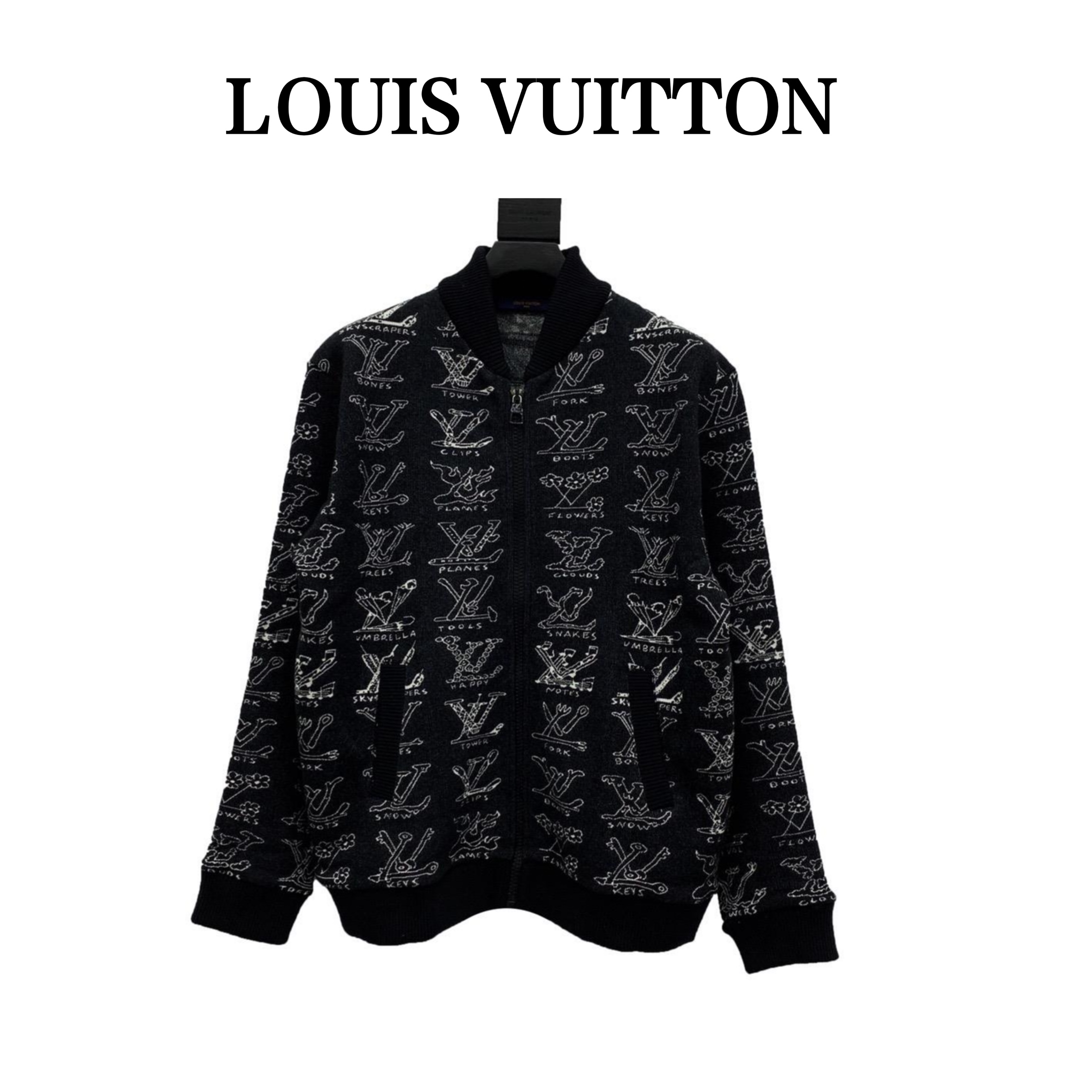 LouisVuitton 路易威登 22FW满印LOGO棒球服夹克