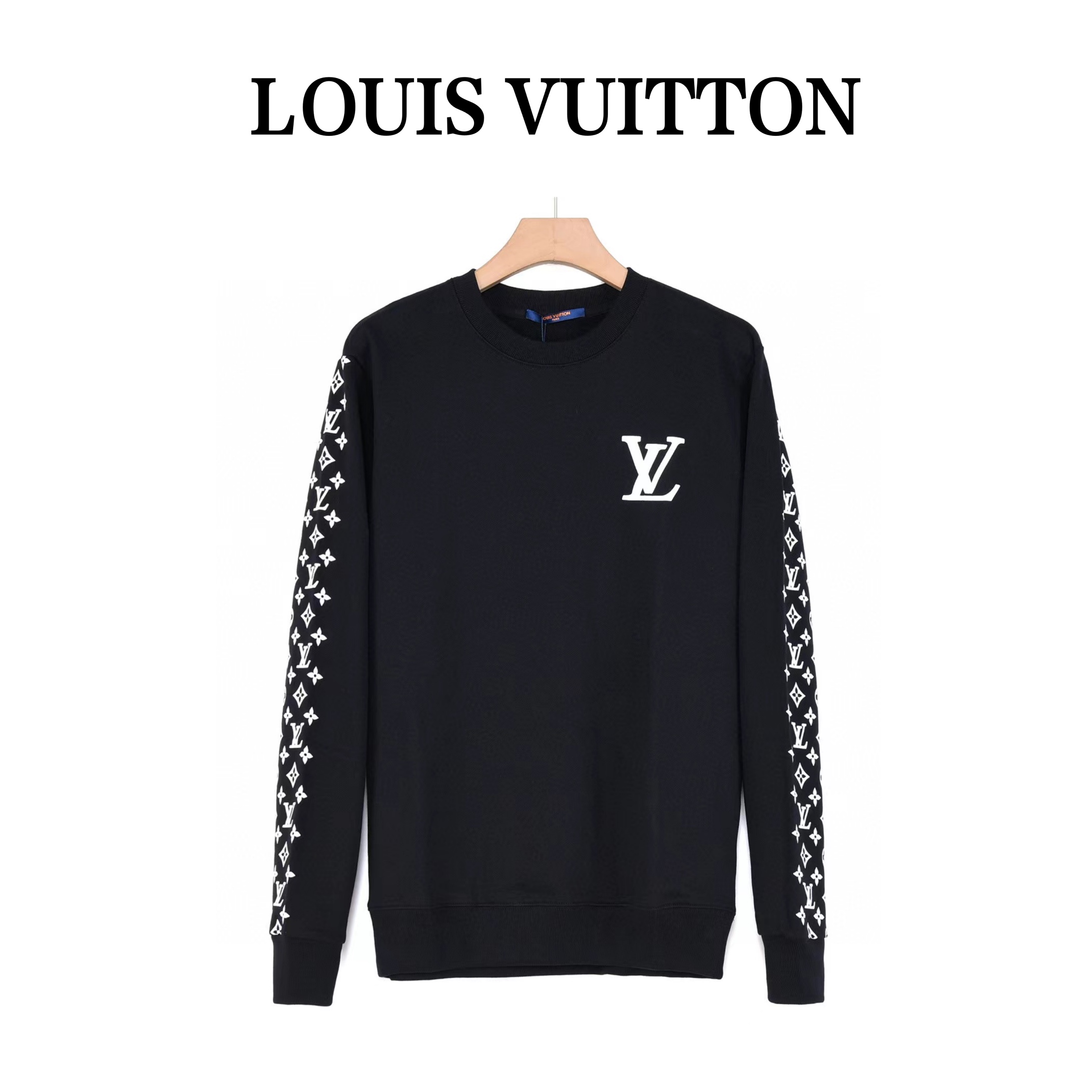 Louis vitton路易威登 22ss 后背老花满印老花logo印花圆领卫衣