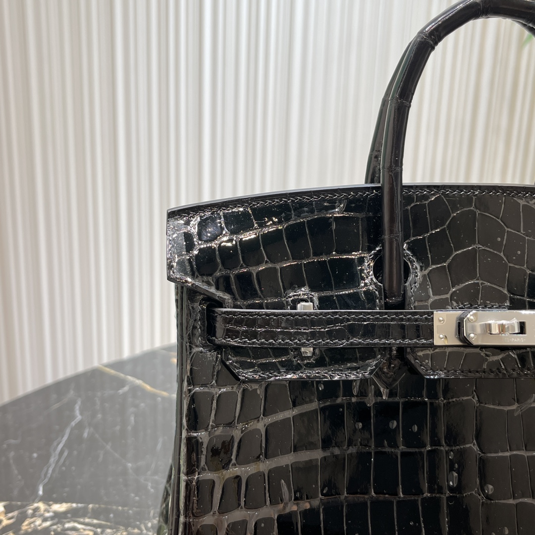 Uguale all'originale Hermes Birkin Repliche Borse Borsette Nero Platino Hardware argento 7 i1664878572 6348 5