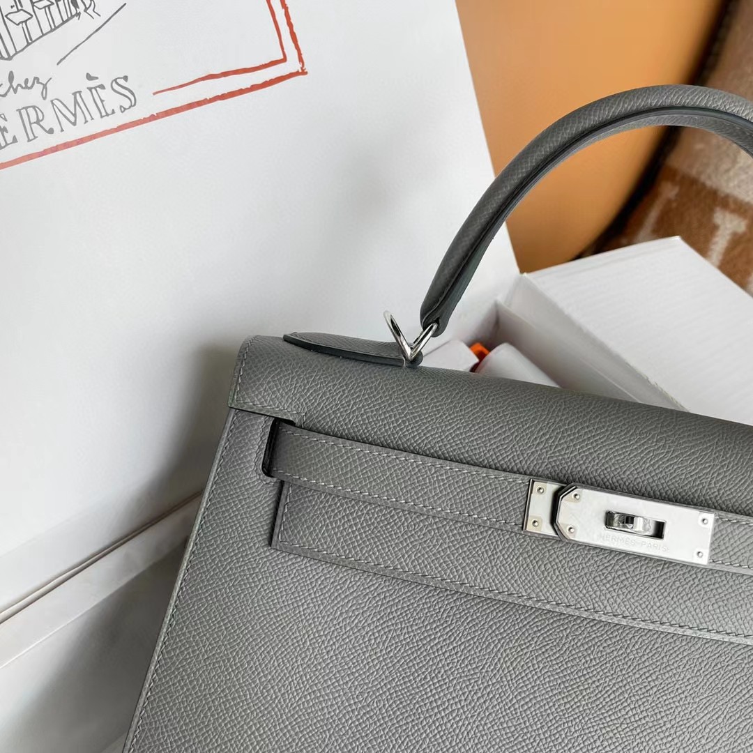 Vendita online Hermes Kelly Borsette Borse Crossbody & Borse a Tracolla Grigio Hardware argento Epsom 3 a1664930766794 3517