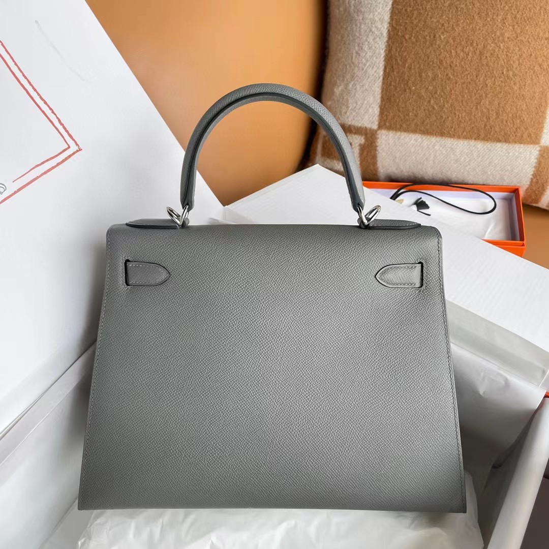 Vendita online Hermes Kelly Borsette Borse Crossbody & Borse a Tracolla Grigio Hardware argento Epsom 7 a1664930766921 8124