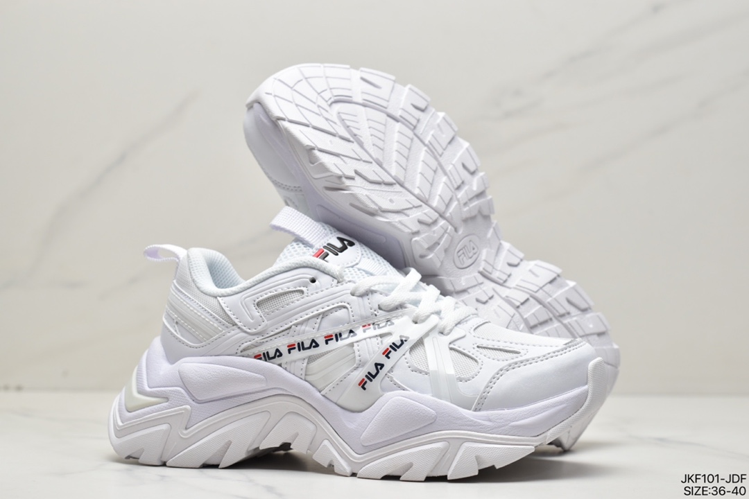 165 Fila Sport Interaction 交叉鱼刺三代系列网红老爹慢跑鞋F12W134159