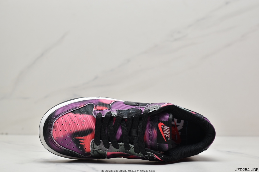 140 Nike SB Dunk LOW “Graffiti”复古休闲板鞋 扎染涂鸦 黑紫情侣款 DM0108-002
