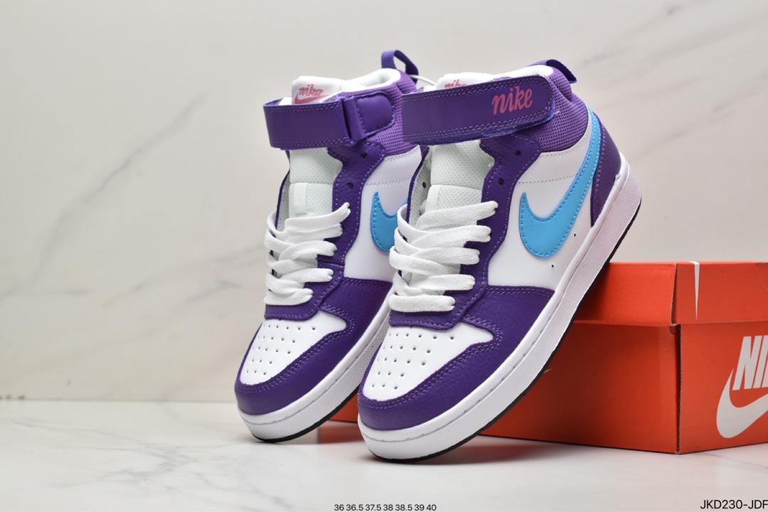 160 耐克Nike Court Borough Mid 2 中帮百搭透气休闲运动板鞋CD7782