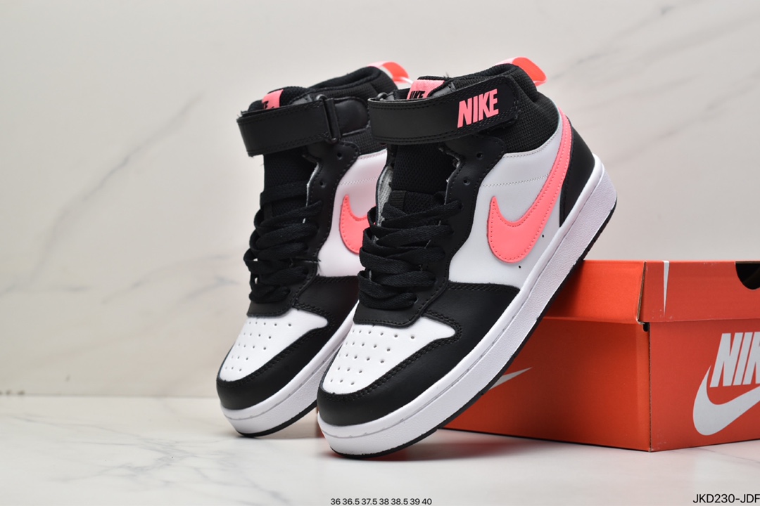 160 耐克Nike Court Borough Mid 2 中帮百搭透气休闲运动板鞋CD7782