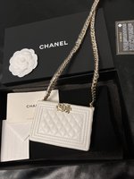 Chanel Le Boy Perfect 
 Crossbody & Shoulder Bags Black Burgundy Grey Red White Lambskin Sheepskin Mini