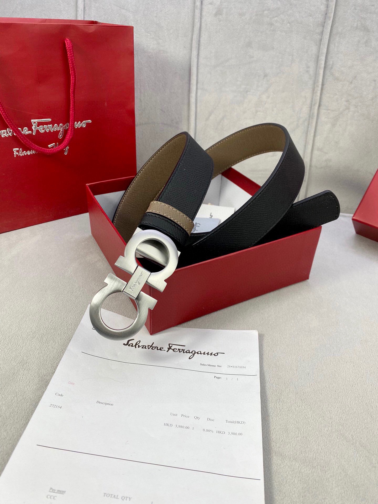 Ferragamo（男） Style White Leather Men's Belts Lookbook Reference image 2