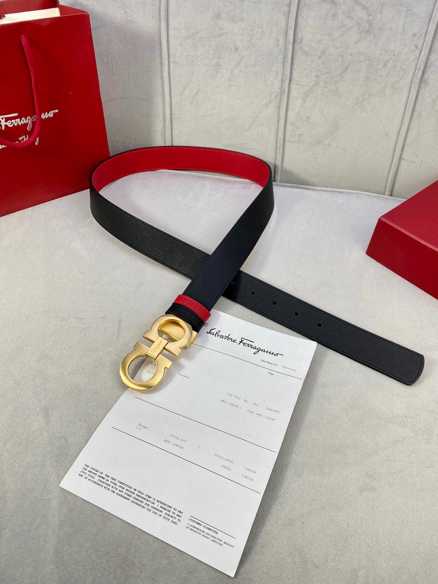 Ferragamo（男） Style White Leather Men's Belts Lookbook Reference image 2
