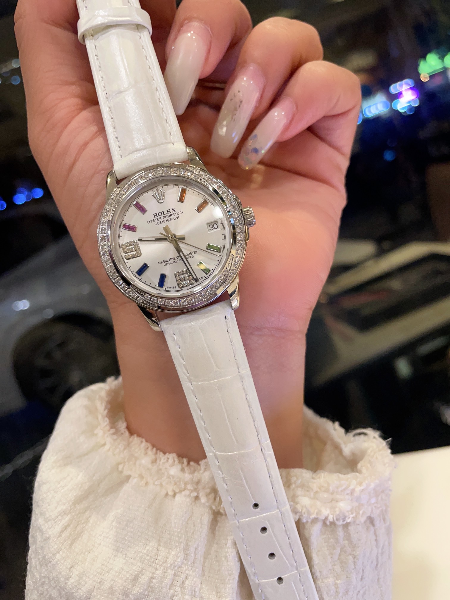 Elegant Rolex Women’s Watch with Ceramic Belt and Sapphire Crystal Mirror - 图片 3