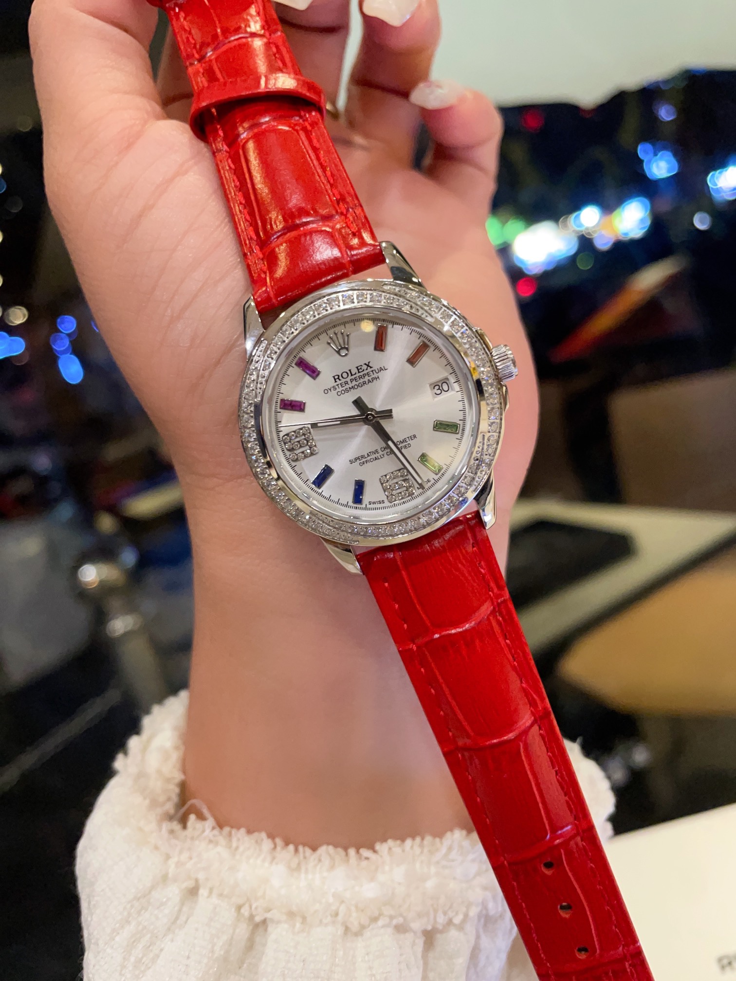 Elegant Rolex Women’s Watch with Ceramic Belt and Sapphire Crystal Mirror - 图片 2