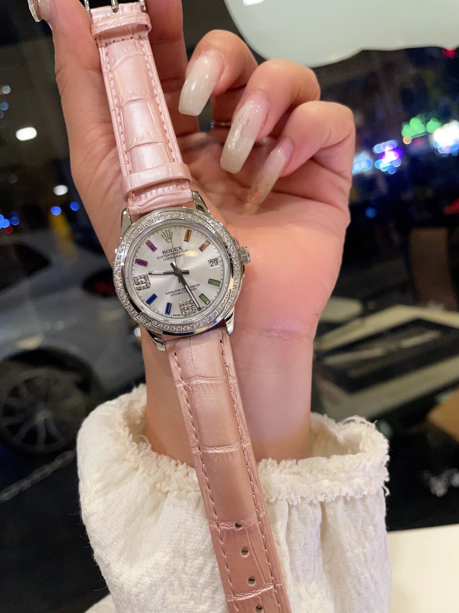 Elegant Rolex Women’s Watch with Ceramic Belt and Sapphire Crystal Mirror - 图片 4