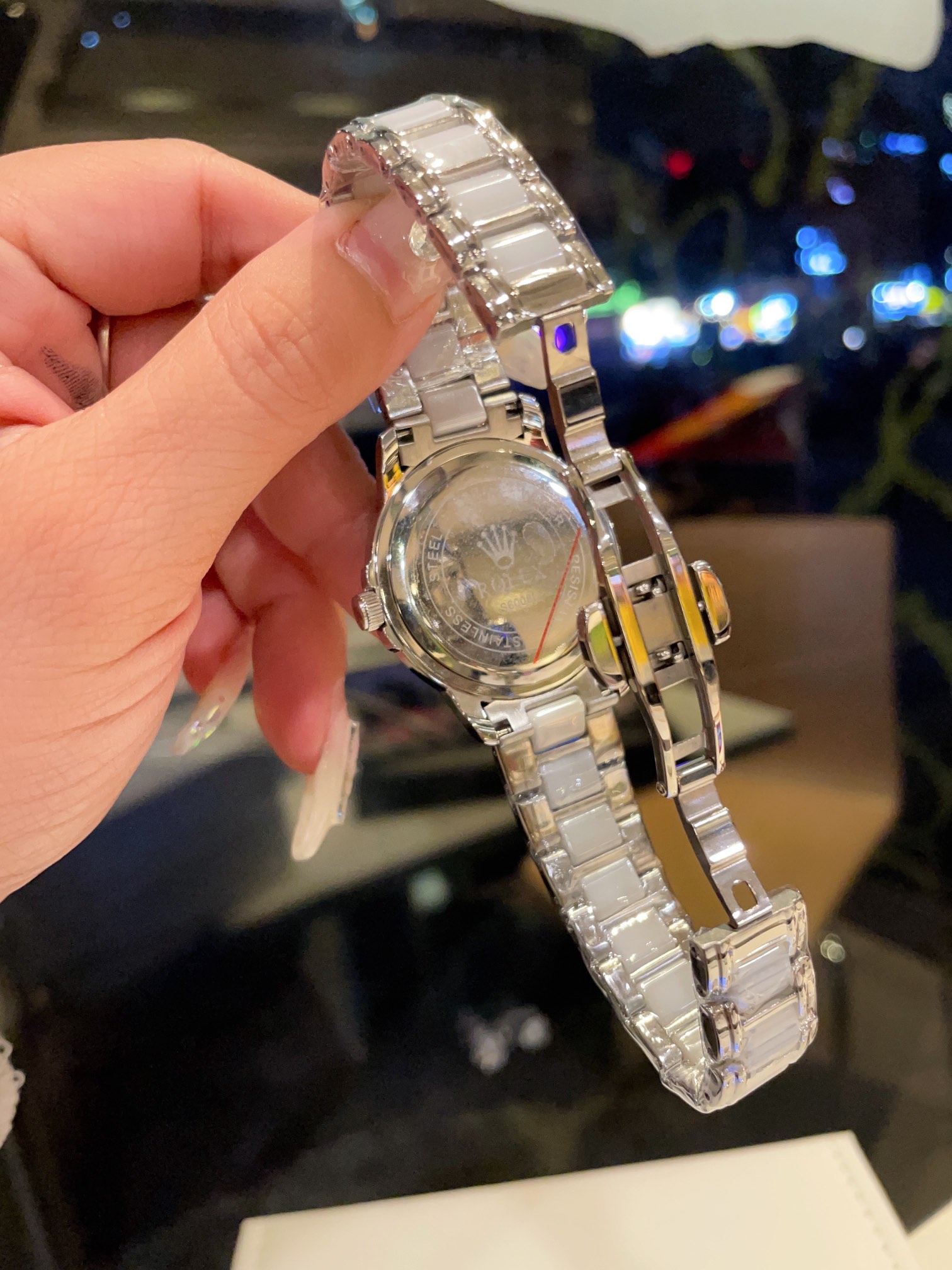 Elegant Rolex Women’s Watch with Ceramic Belt and Sapphire Crystal Mirror - 图片 9