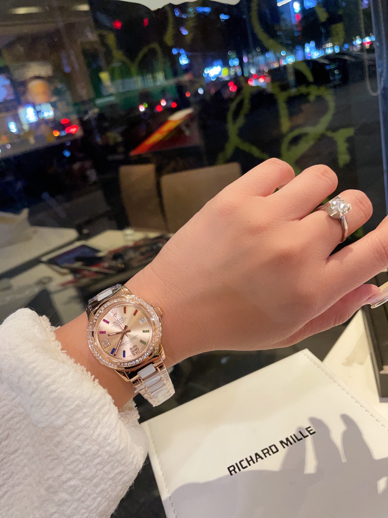 Elegant Rolex Women’s Watch with Ceramic Belt and Sapphire Crystal Mirror - 图片 6