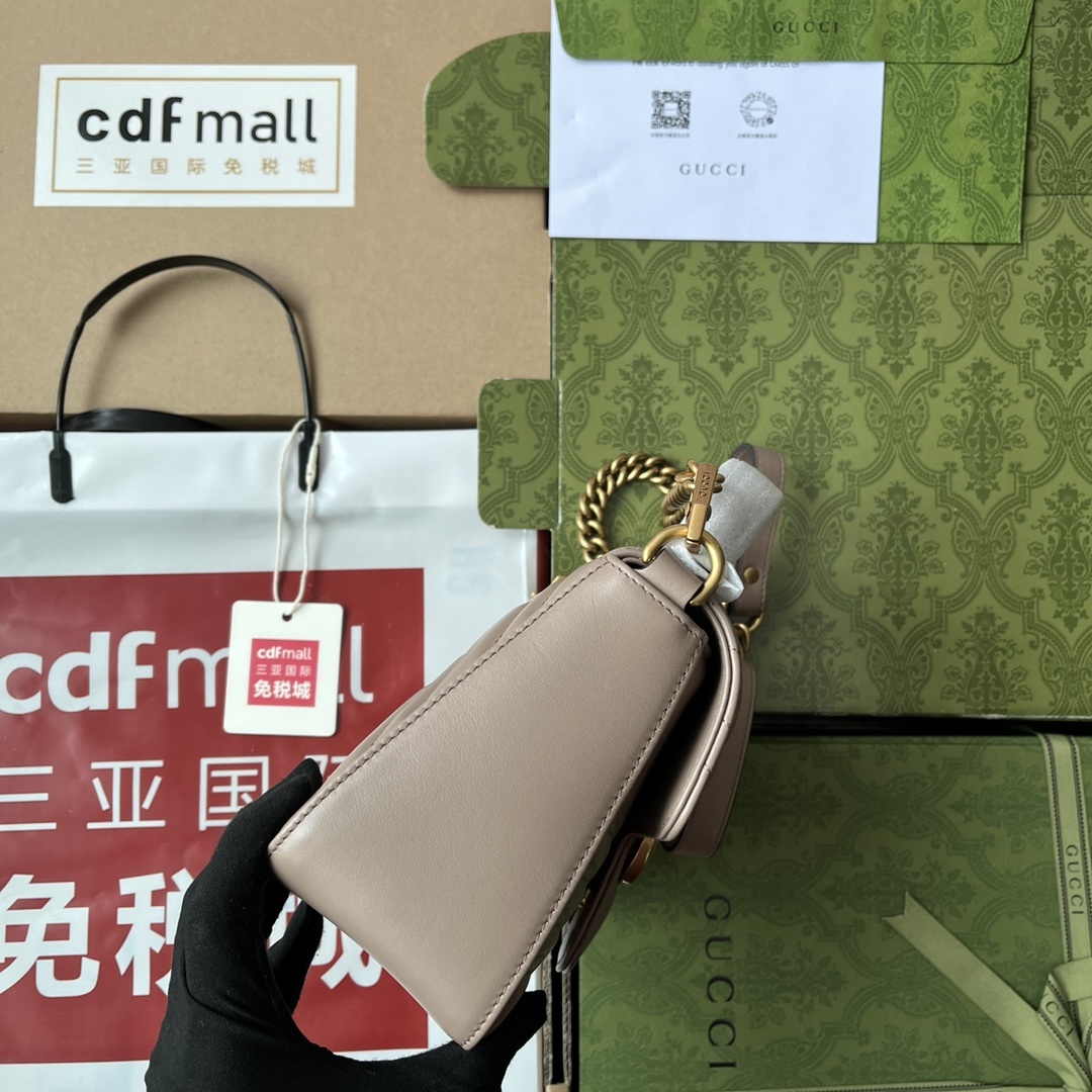 原厂皮配Cdfmall三亚免税店手提袋Marmont意大利原厂皮令人欲罢不能的Gucci美包你收了吗GG