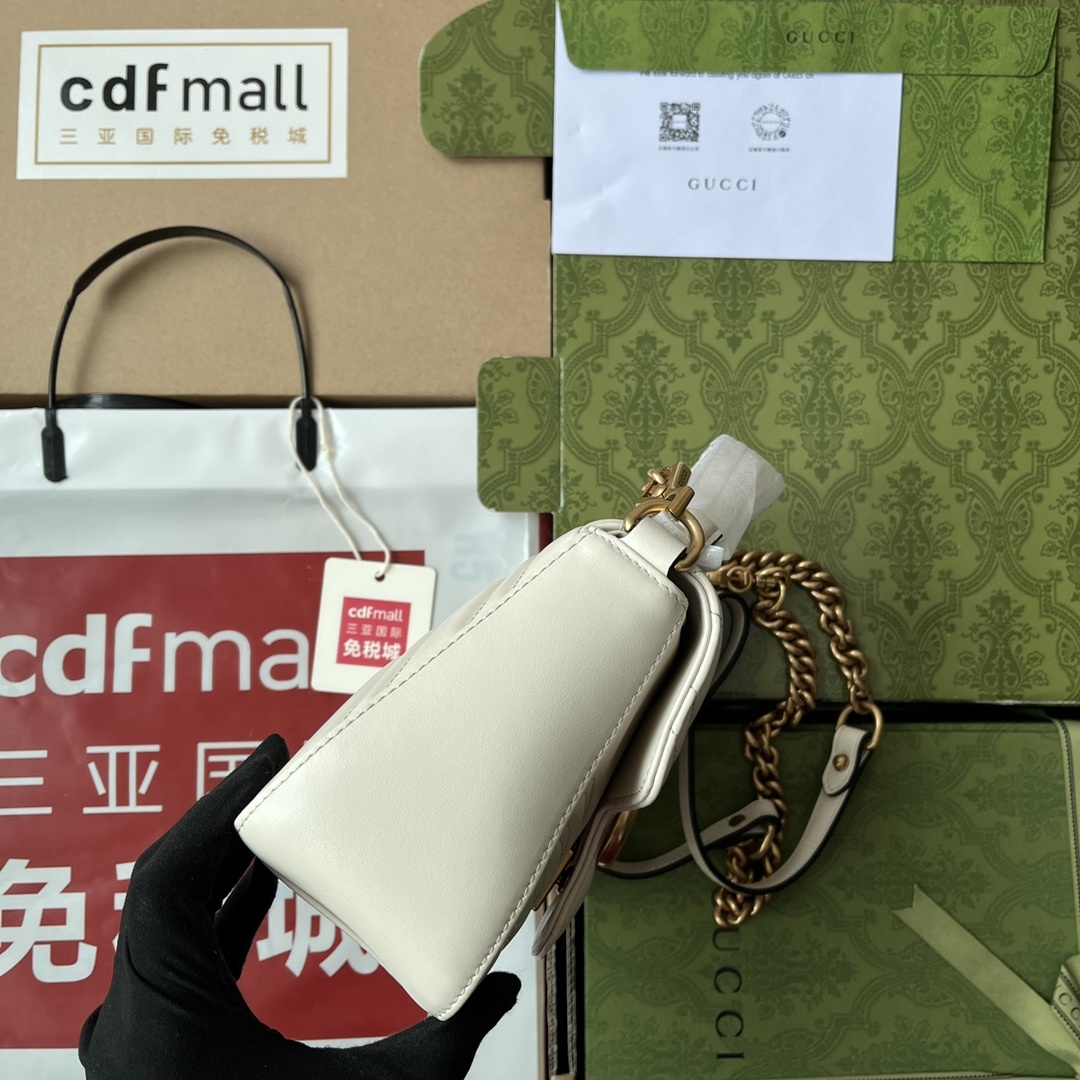 原厂皮配Cdfmall三亚免税店手提袋Marmont意大利原厂皮令人欲罢不能的Gucci美包你收了吗GG