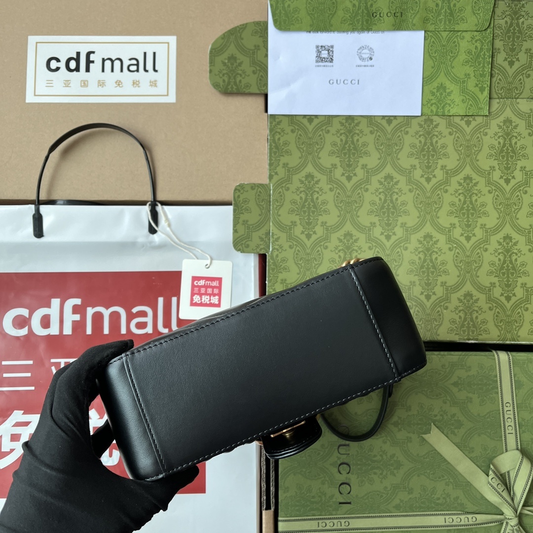 原厂皮配Cdfmall三亚免税店手提袋Marmont意大利原厂皮令人欲罢不能的Gucci美包你收了吗GG