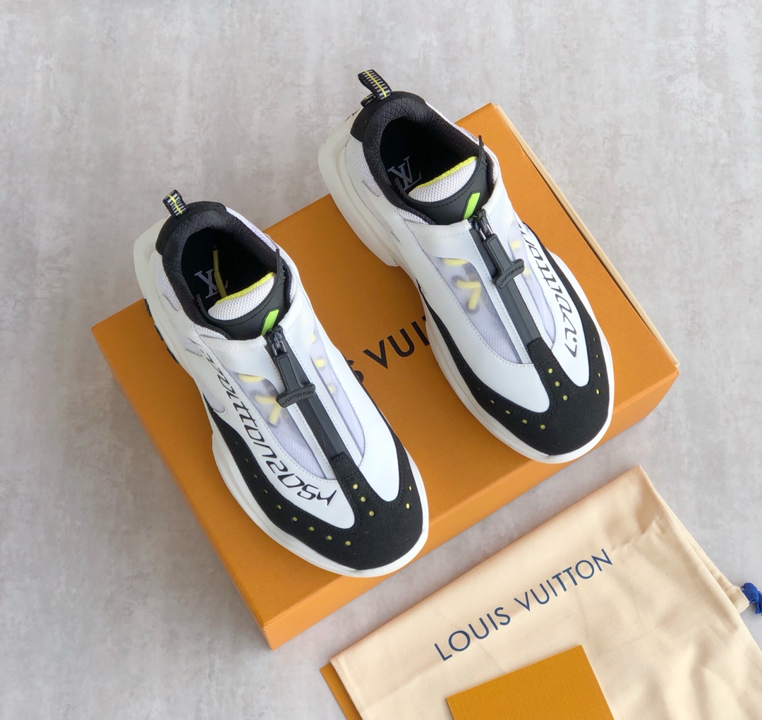 Louis Vuitton Shoes Sneakers Splicing Men Rubber Sweatpants