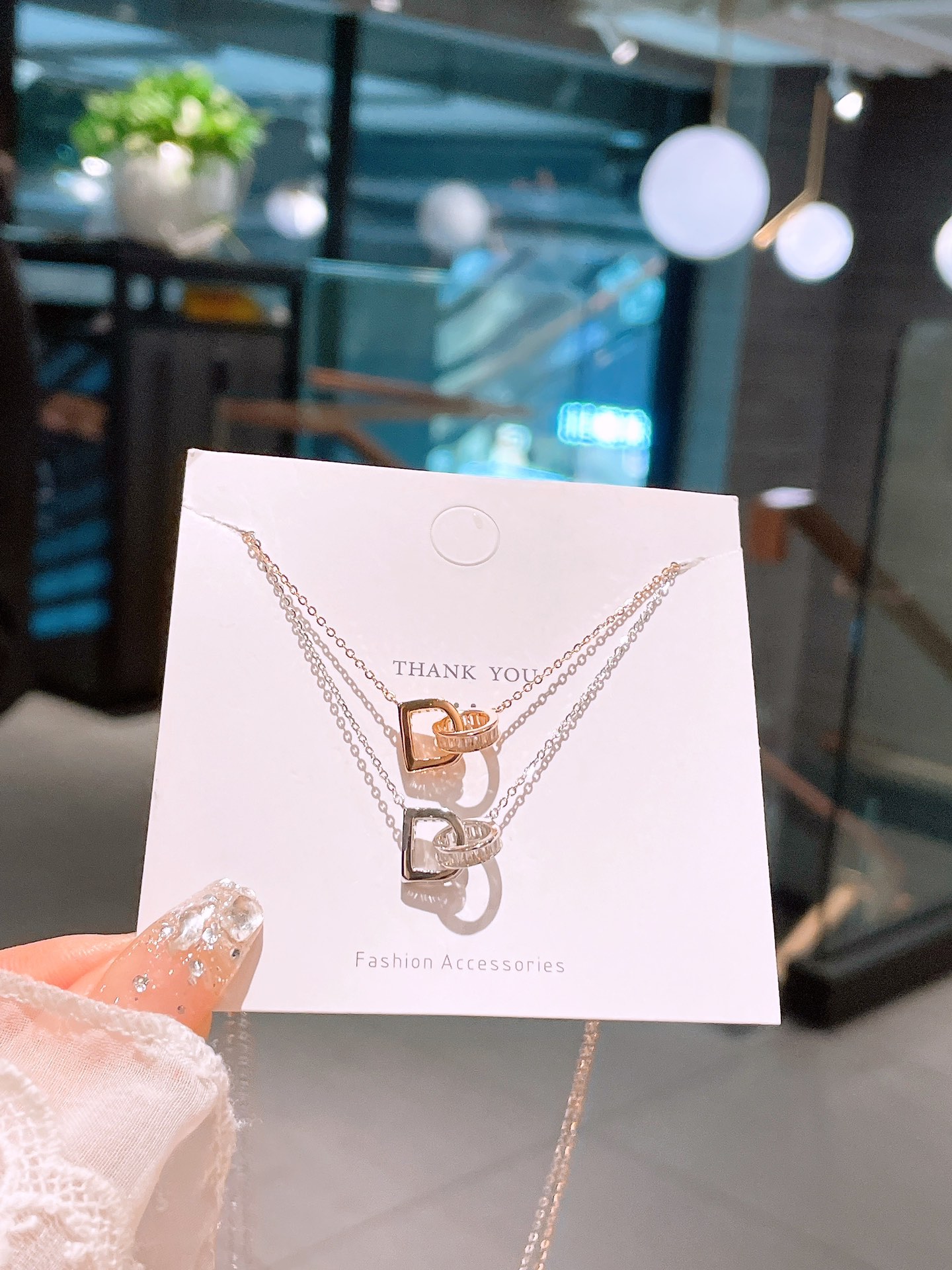 Fine Silver Necklace French Workplace Gold