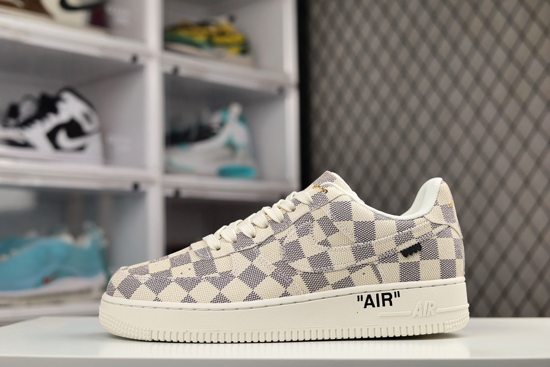 H0 NK Air Force 1 空军一号 LV 联名 官方同步 原装级别 原楦头原纸板 打造纯正空军版型专注外贸渠道 全掌内置蜂窝气垫 原盒配件 原厂中底钢印、拉帮完美官方