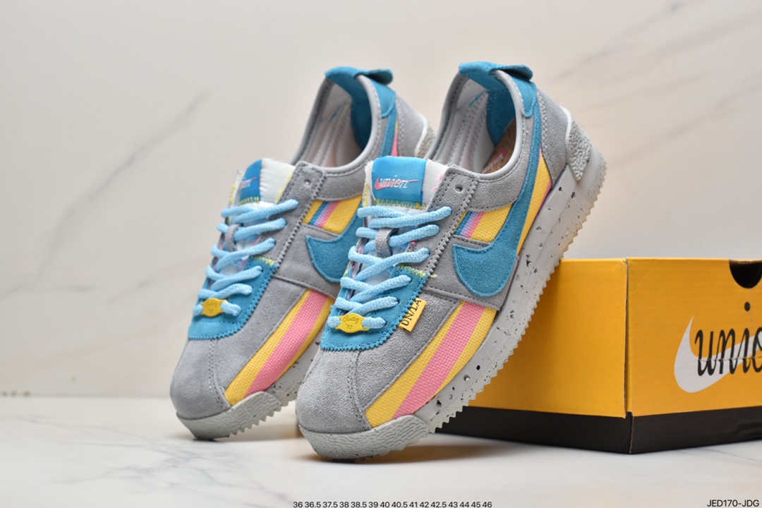 150 联乘洛杉矶知名店铺Union LA x Nike Cortez Low”Black”阿甘改良初代低帮DR1413-007