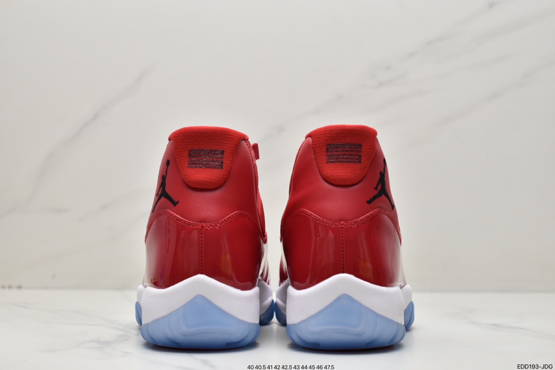 340 大厂性价比 原装级别 Nike Air Jordan 11 Concord AJ11 乔11高帮红白漆皮篮球鞋378037-623