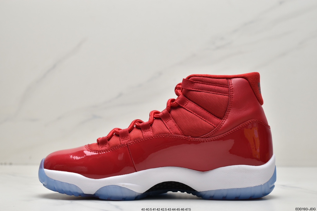 340 大厂性价比 原装级别 Nike Air Jordan 11 Concord AJ11 乔11高帮红白漆皮篮球鞋378037-623