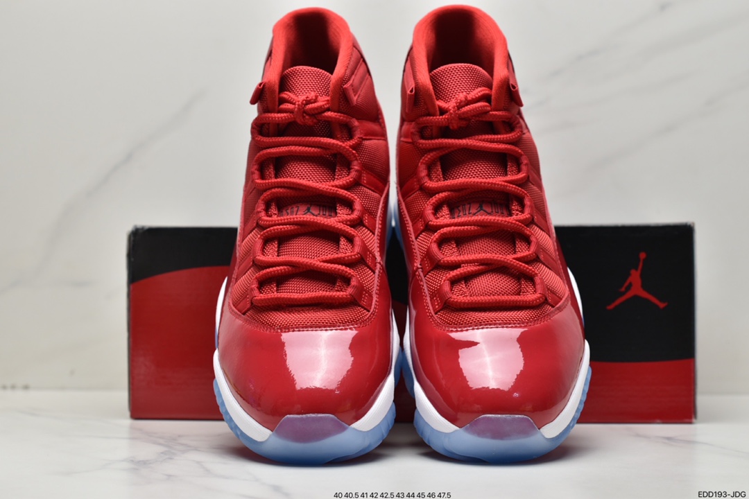 340 大厂性价比 原装级别 Nike Air Jordan 11 Concord AJ11 乔11高帮红白漆皮篮球鞋378037-623