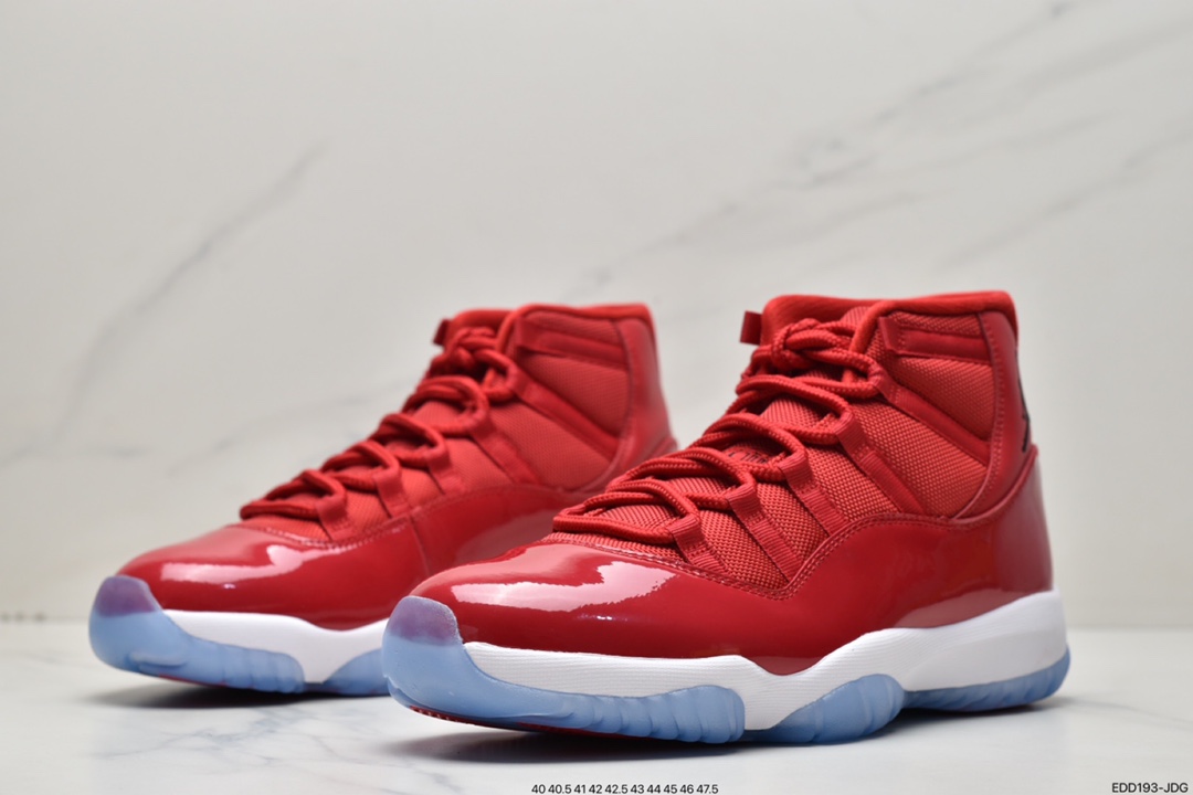 340 大厂性价比 原装级别 Nike Air Jordan 11 Concord AJ11 乔11高帮红白漆皮篮球鞋378037-623