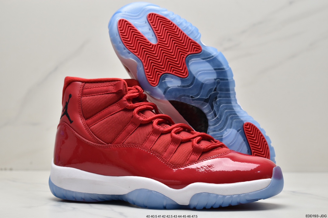 340 大厂性价比 原装级别 Nike Air Jordan 11 Concord AJ11 乔11高帮红白漆皮篮球鞋378037-623