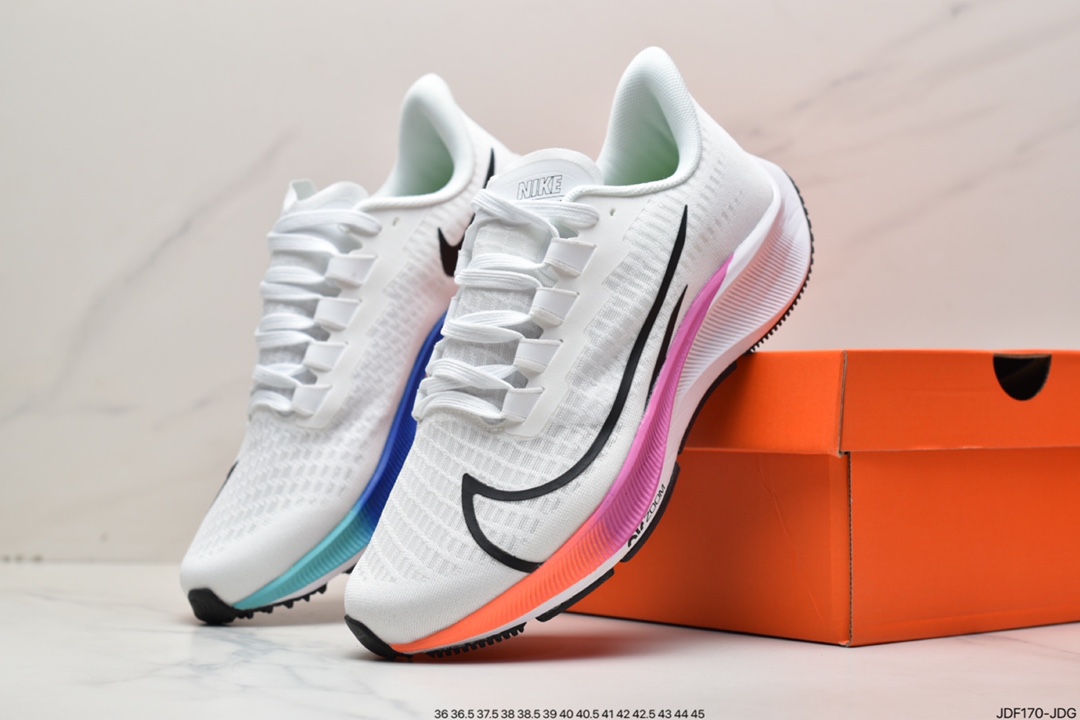 125 耐克Nike Zoom Pegasus 37 登月37 透气缓震疾速跑鞋BQ9646-100