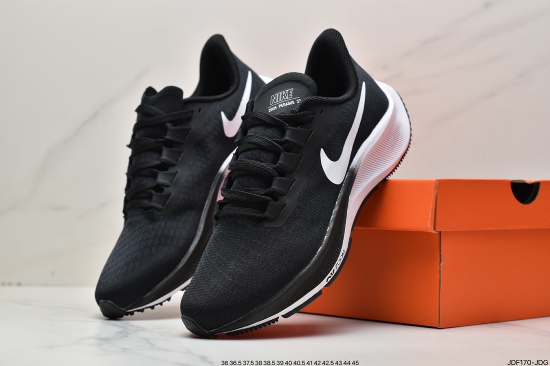 125 耐克Nike Zoom Pegasus 37 登月37 透气缓震疾速跑鞋BQ9646-100