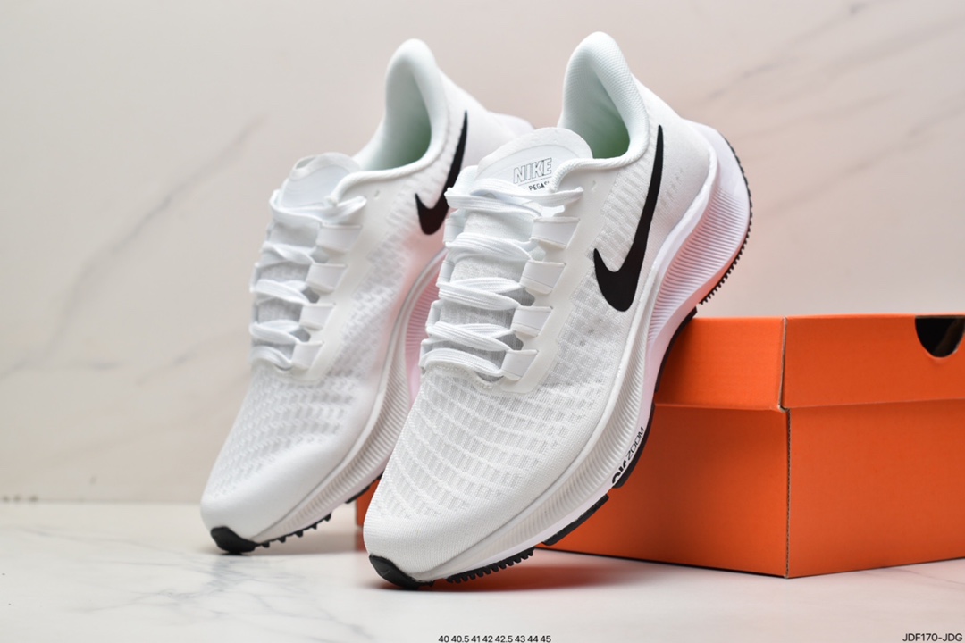 125 耐克Nike Zoom Pegasus 37 登月37 透气缓震疾速跑鞋BQ9646-100