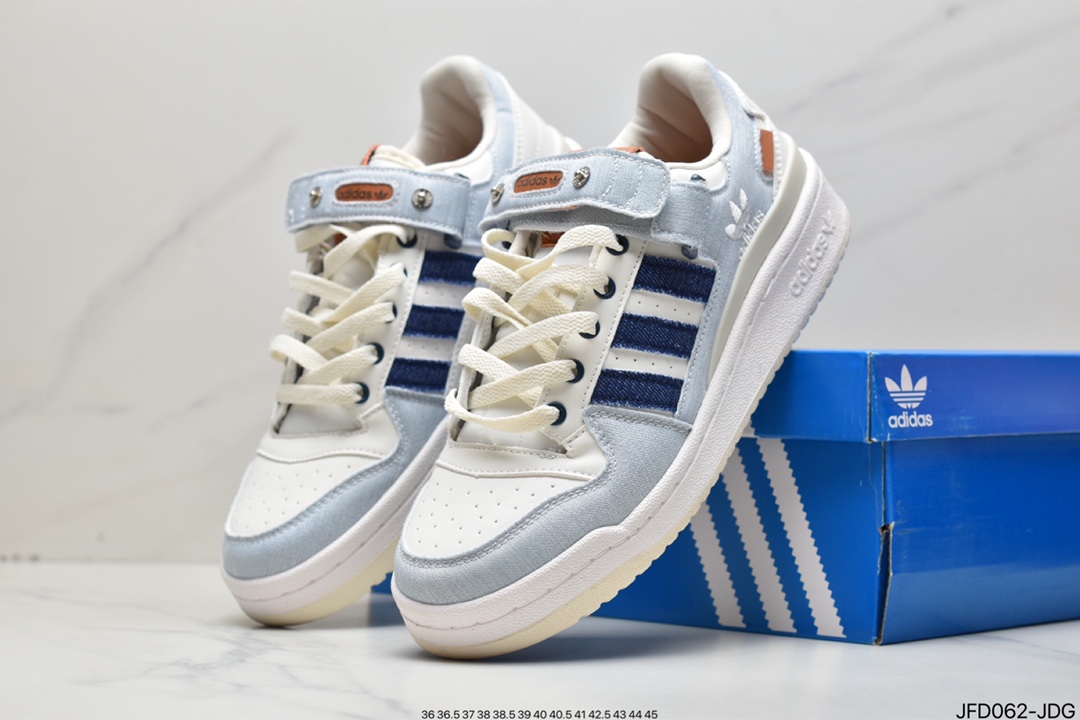 Adidas Clover Originals Forum 84 Low Roman Series Velcro Low Help HQ6334