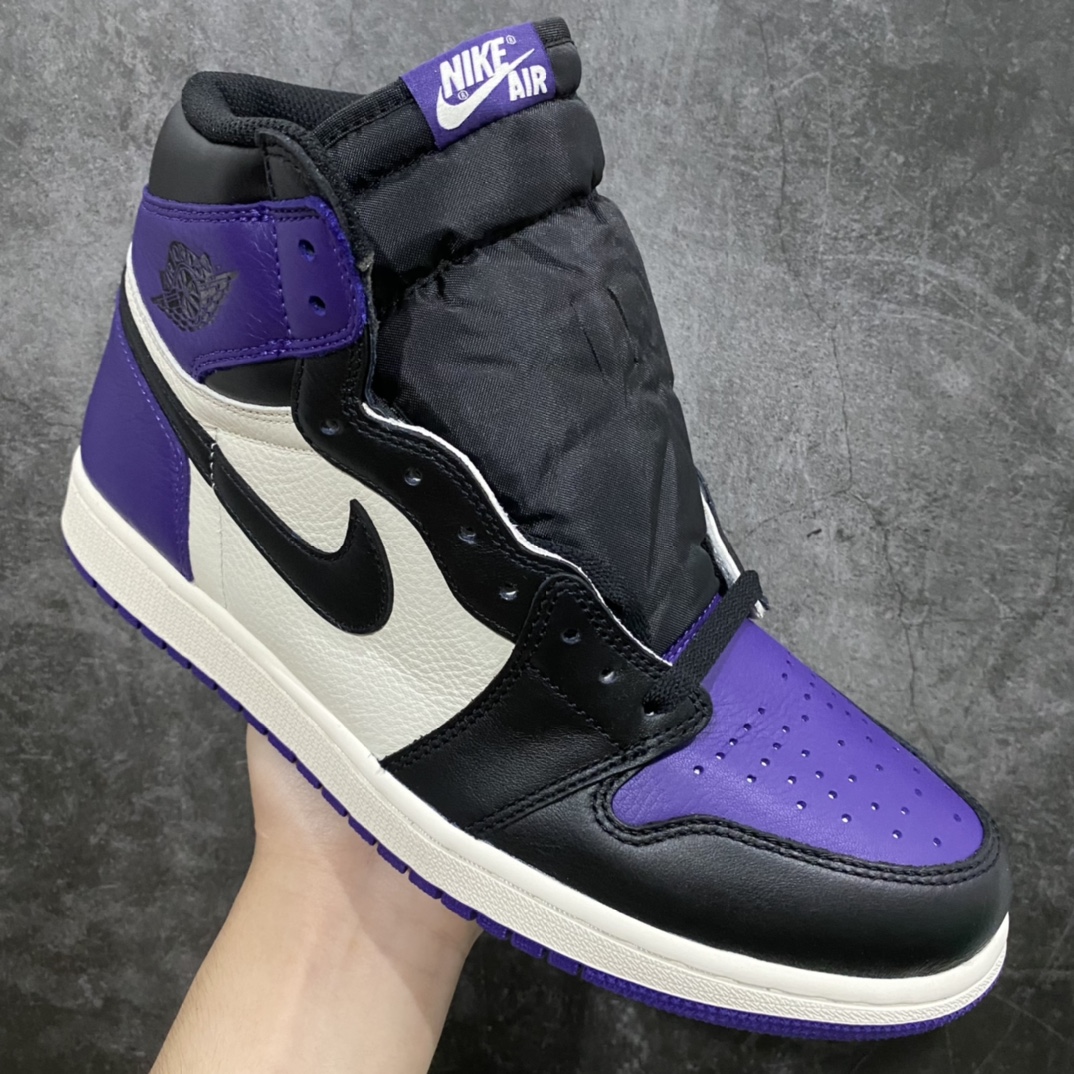 图片[3]-原厂 AJ1 黑紫脚趾 555088-501 行业第一梯队品质 细节材料升级 裁边清洁度无可挑剔 尺码：40.5/47.5-选品中心