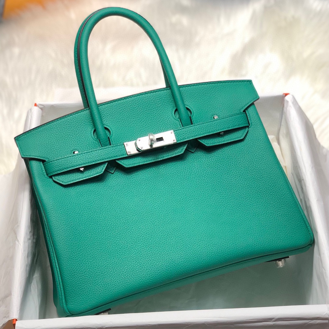 Hermes Birkin Bags Handbags Green Gold Hardware