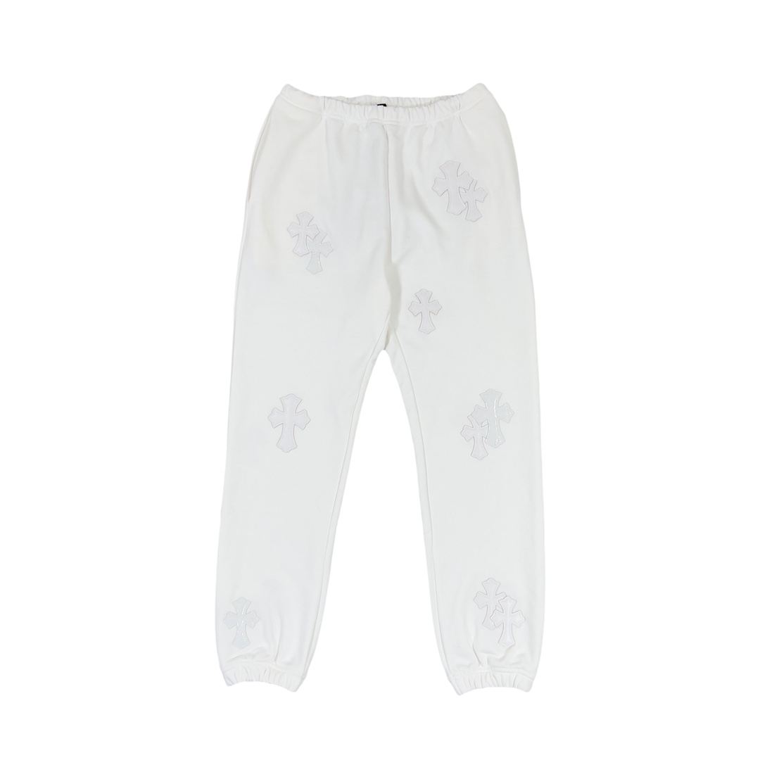 Chrome Hearts Clothing Pants & Trousers Wholesale Sale
 Beige White Cotton Patent Leather Sheepskin Casual