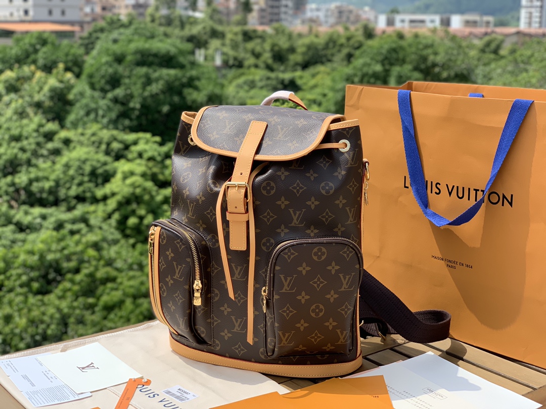 🌼尺寸31-38-11cm海外贸易公司订单！LV新款老花中古BOS🌼PHORE系列小号双肩背包，取材Mo