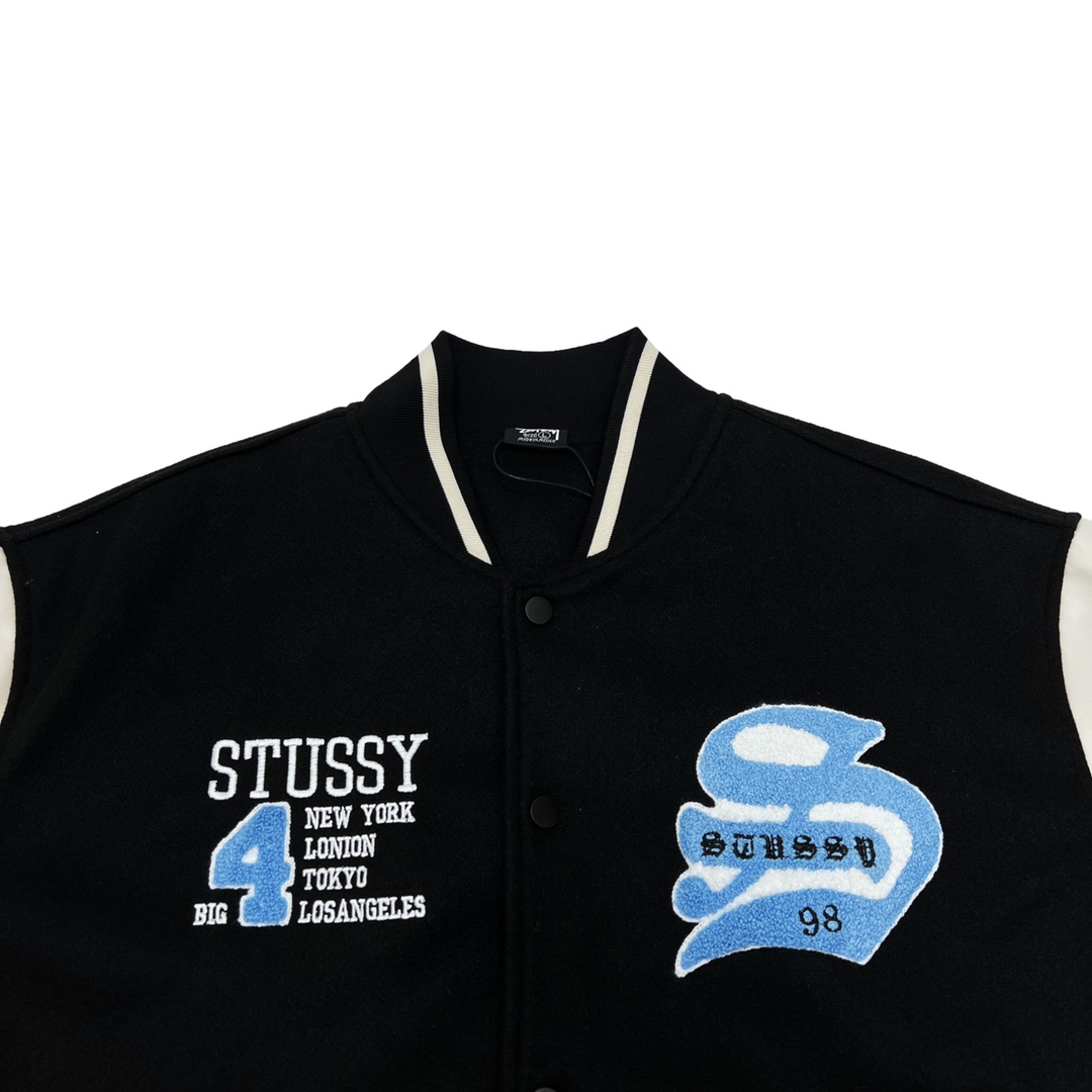 380 斯图西stussy "BIG4" varsity jacket Vintage 1997 城市限定棒球夹克