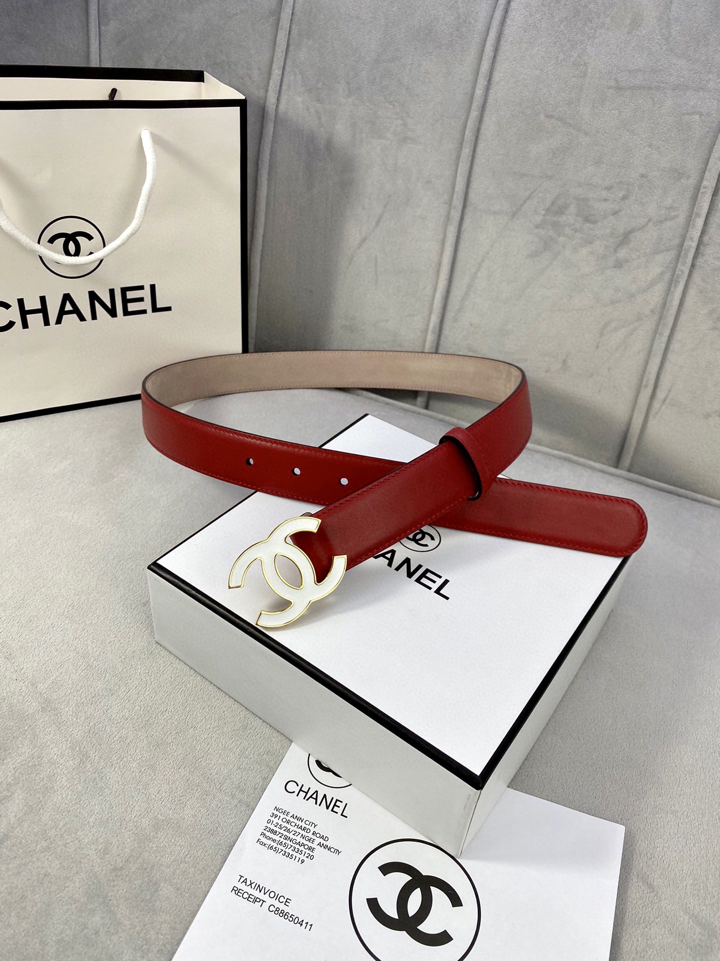Chanel レディースクラシック 腰ベルト 光沢内張り スエードレザー