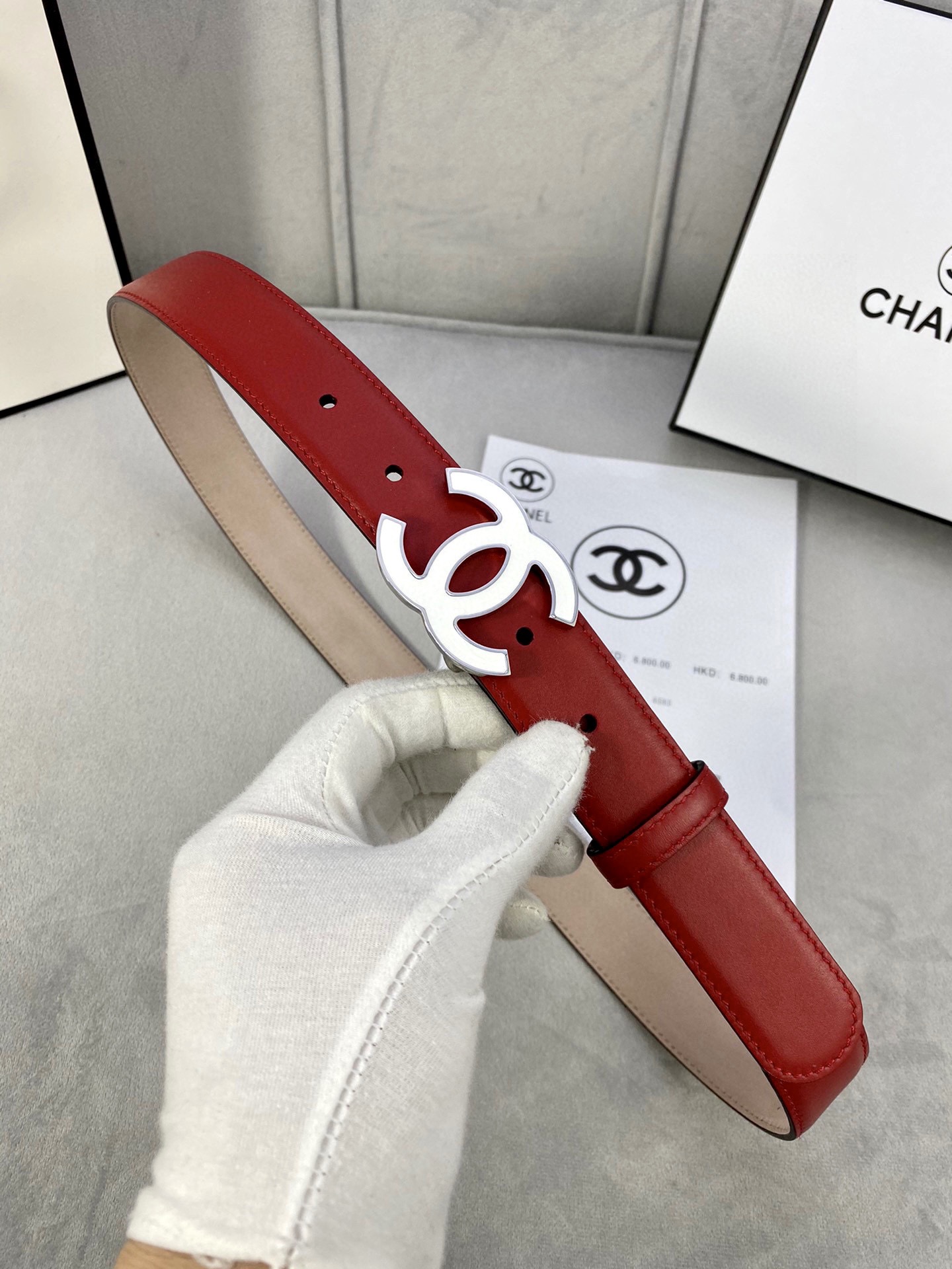 Chanel レディースクラシック 腰ベルト 光沢内張り スエードレザー