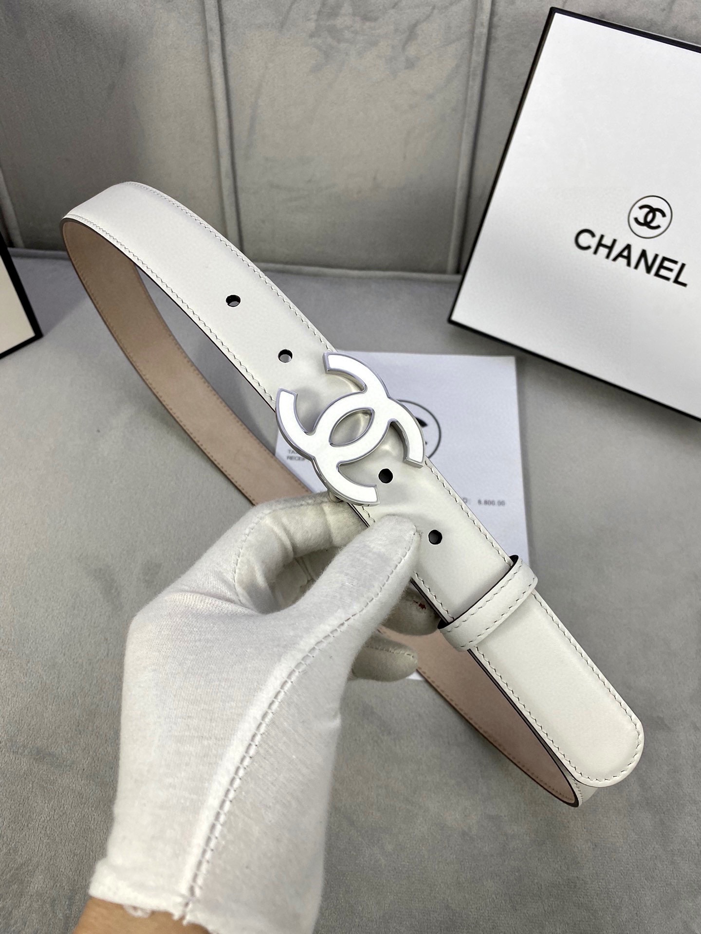Chanel レディースクラシック腰ベルト 光滑内衬磨砂牛皮