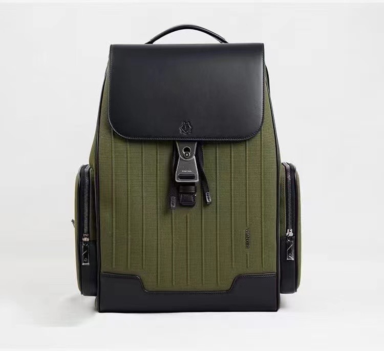 Nuevo producto NEVER STIll mochila grande color verde cactus 📣, serie de cuero genuino mochila Rimowa