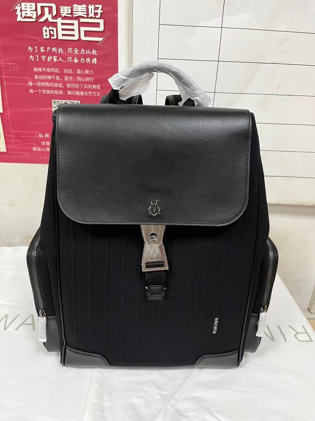 Nuevo producto envío, mochila NEVER STILL negra grande 📣, serie de cuero genuino, mochila Rimowa